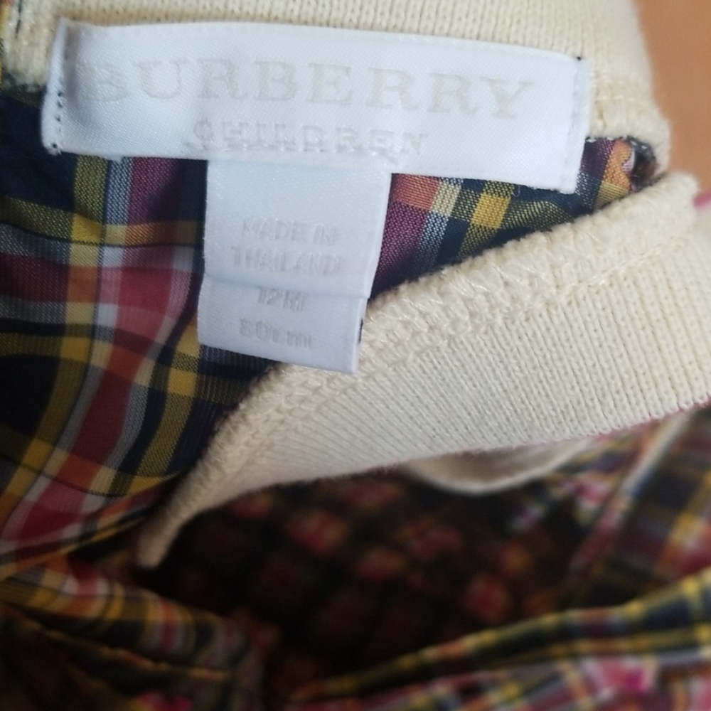 NWOT Burberry Pollie Plaid Romper - 12mo - Picture 7 of 7